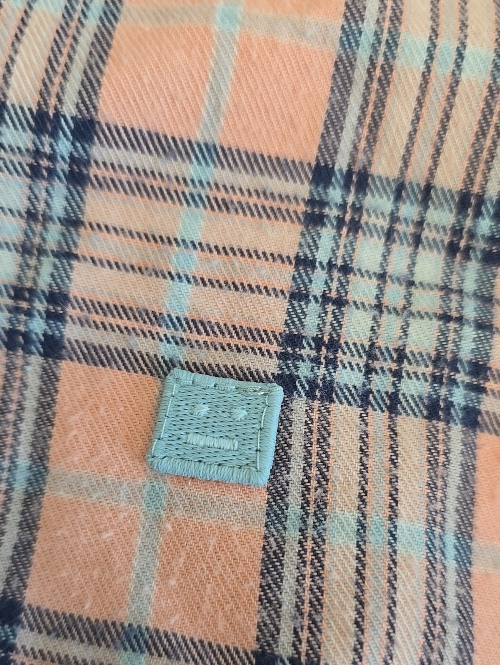 Acne Studios Plaid Cotton Flannel Shirt Shorts Set Pink Blue 100% Cotton #Z - Picture 4 of 16
